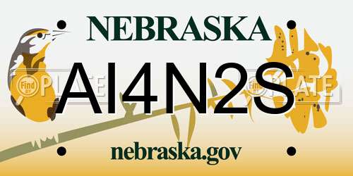 AI4N2S Nebraska License Plate