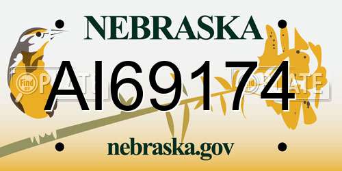 AI69174 Nebraska License Plate