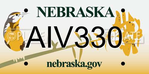 AIV330 Nebraska License Plate