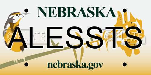 ALESSTS Nebraska License Plate