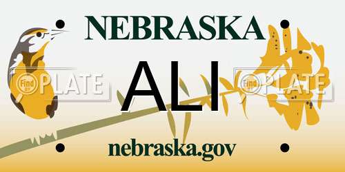 ALI Nebraska License Plate