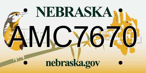 AMC7670 Nebraska License Plate