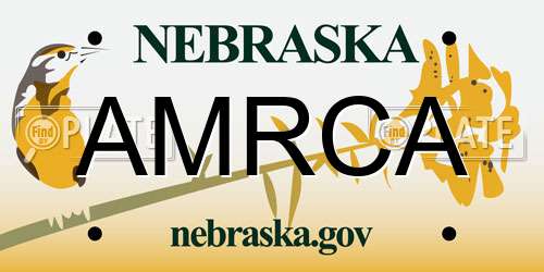 AMRCA Nebraska License Plate