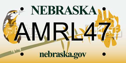 AMRL47 Nebraska License Plate