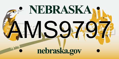 AMS9797 Nebraska License Plate