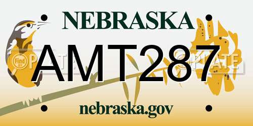 AMT287 Nebraska License Plate