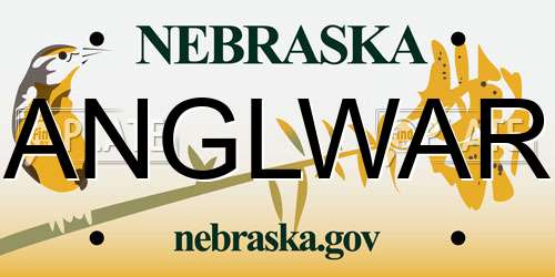 ANGLWAR Nebraska License Plate