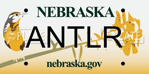 ANTLR Nebraska License Plate