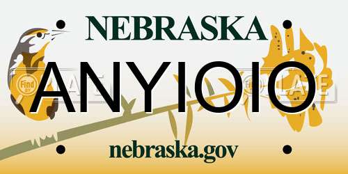 ANYIOIO Nebraska License Plate