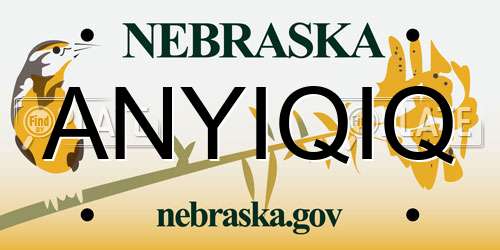 ANYIQIQ Nebraska License Plate