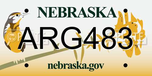 ARG483 Nebraska License Plate