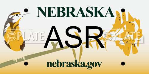 ASR Nebraska License Plate