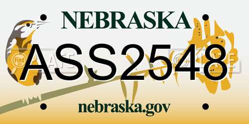 ASS2548 Nebraska License Plate