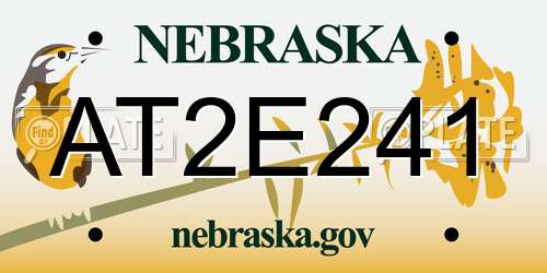 AT2E241 Nebraska License Plate