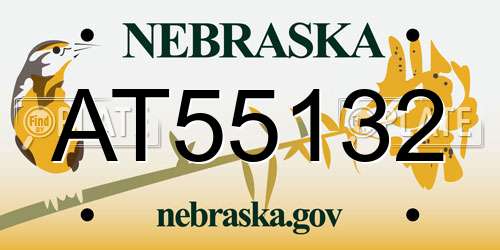 AT55132 Nebraska License Plate