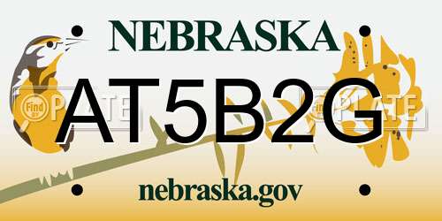AT5B2G Nebraska License Plate