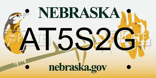 AT5S2G Nebraska License Plate