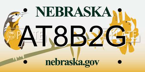 AT8B2G Nebraska License Plate
