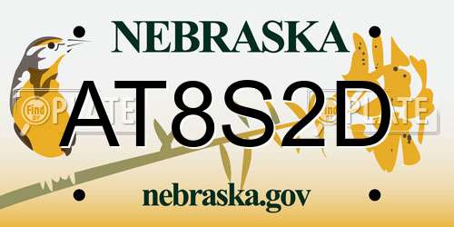 AT8S2D Nebraska License Plate