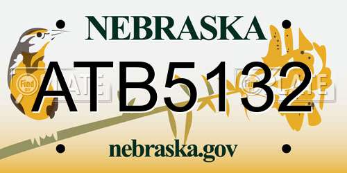 ATB5132 Nebraska License Plate