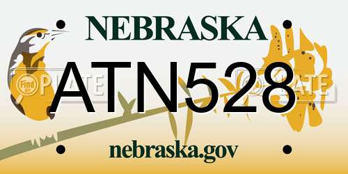ATN528 Nebraska License Plate