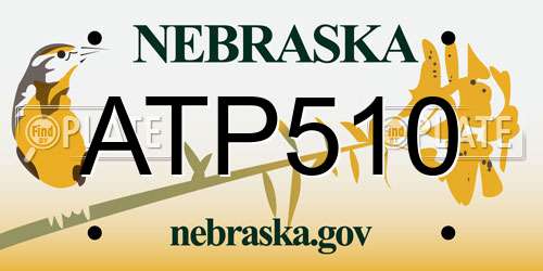 ATP510 Nebraska License Plate