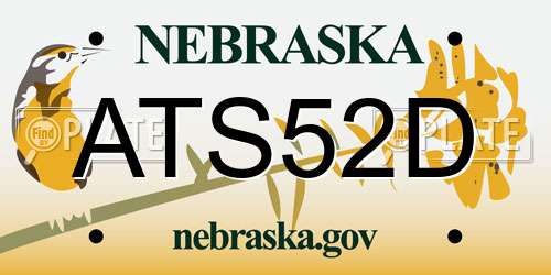ATS52D Nebraska License Plate