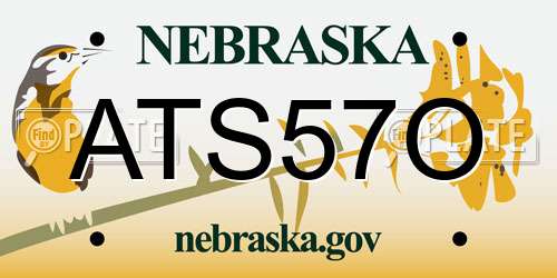 ATS57O Nebraska License Plate