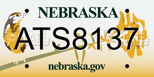 ATS8137 Nebraska License Plate