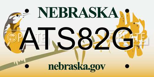 ATS82G Nebraska License Plate