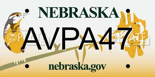 AVPA47 Nebraska License Plate
