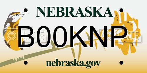 B00KNP Nebraska License Plate