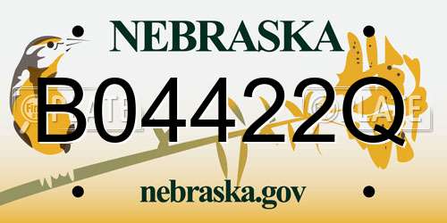 B04422Q Nebraska License Plate