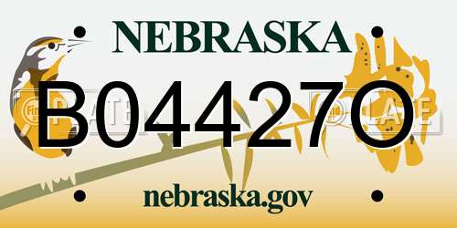 B04427O Nebraska License Plate