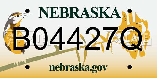 B04427Q Nebraska License Plate