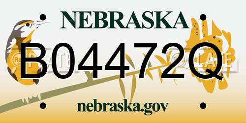 B04472Q Nebraska License Plate