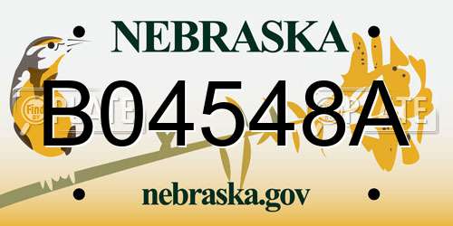 B04548A Nebraska License Plate