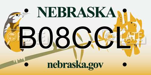 B08CCL Nebraska License Plate