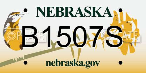 B1507S Nebraska License Plate