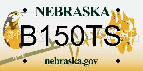 B150TS Nebraska License Plate
