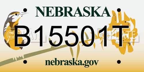 B15501T Nebraska License Plate