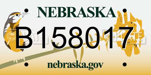 B158017 Nebraska License Plate
