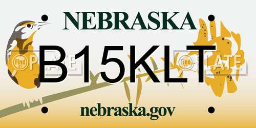 B15KLT Nebraska License Plate