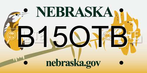 B15OTB Nebraska License Plate