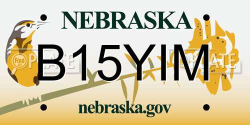 B15YIM Nebraska License Plate