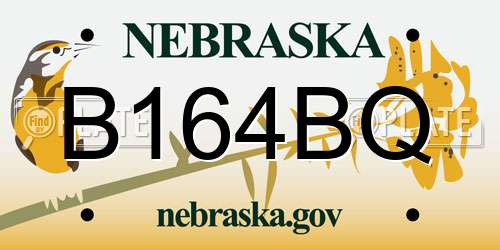 B164BQ Nebraska License Plate