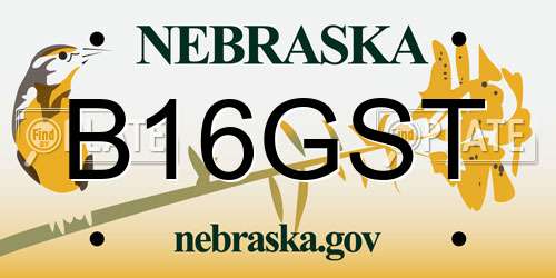 B16GST Nebraska License Plate