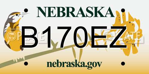 B170EZ Nebraska License Plate