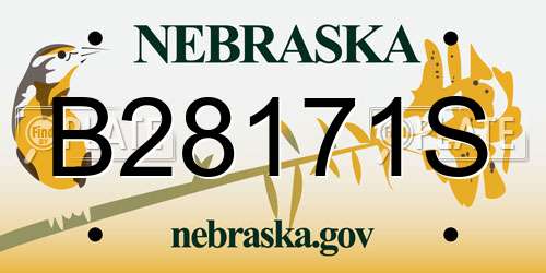 B28171S Nebraska License Plate