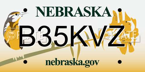 B35KVZ Nebraska License Plate
